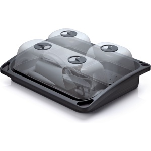Kweekbak/kweekkast starter set antraciet grijs met tuingereedschap - 14-delig - 57 x 46 x 19 cm - Propagator/Moestuinbak