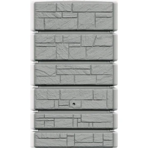 Regenton Stone Tower 500 liter - Grijs | Steen effect Muur regenton