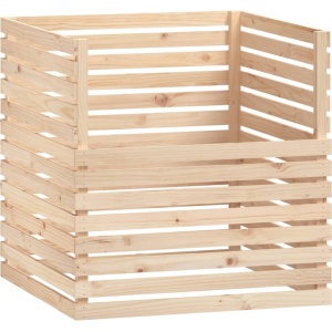 vidaXL - Compostbak - 100x100x102 - cm - massief - grenenhout