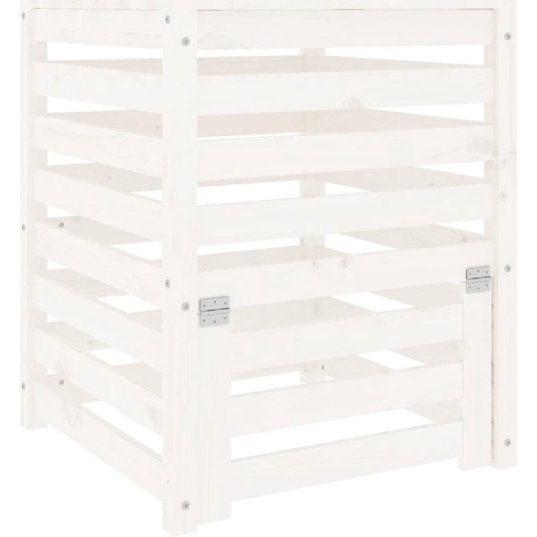 vidaXL - Compostbak - 63,5x63,5x77,5 - cm - massief - grenenhout - wit