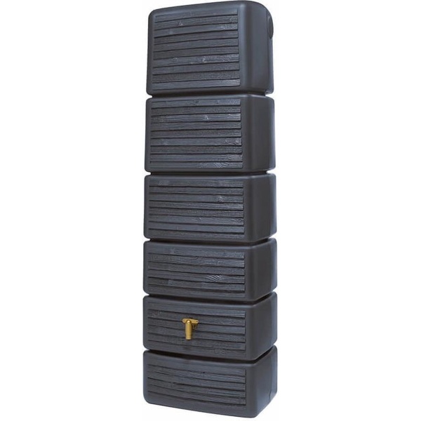 Regenton Slim - Wood Decor Antraciet - 300 Liter